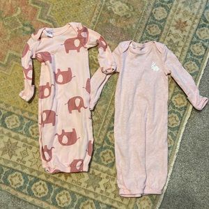 Carters | Set of 2 Newborn Baby Girl Gowns